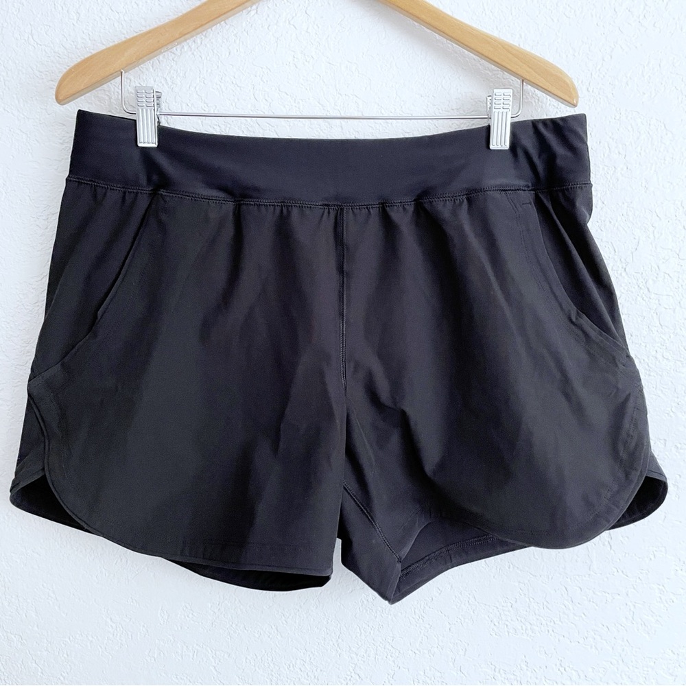 NWOT Lands End Black 5" UPF 50 Sun Protect Swim Shorts Bottoms 14P
